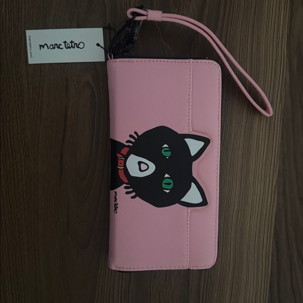 Marc Tetro NWT Pink Cat Long Wallet